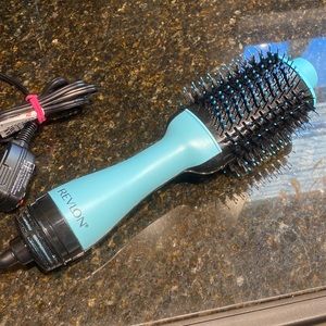 Revlon hair drying brush, aqua/teal